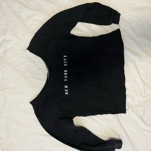 Black cut off crew neck
